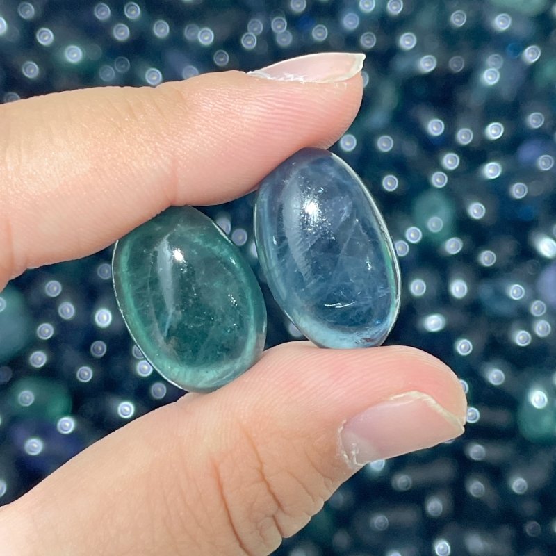 0.78 - 1in Blue&Green Fluorite Tumbled Wholesale - Wholesale Crystals