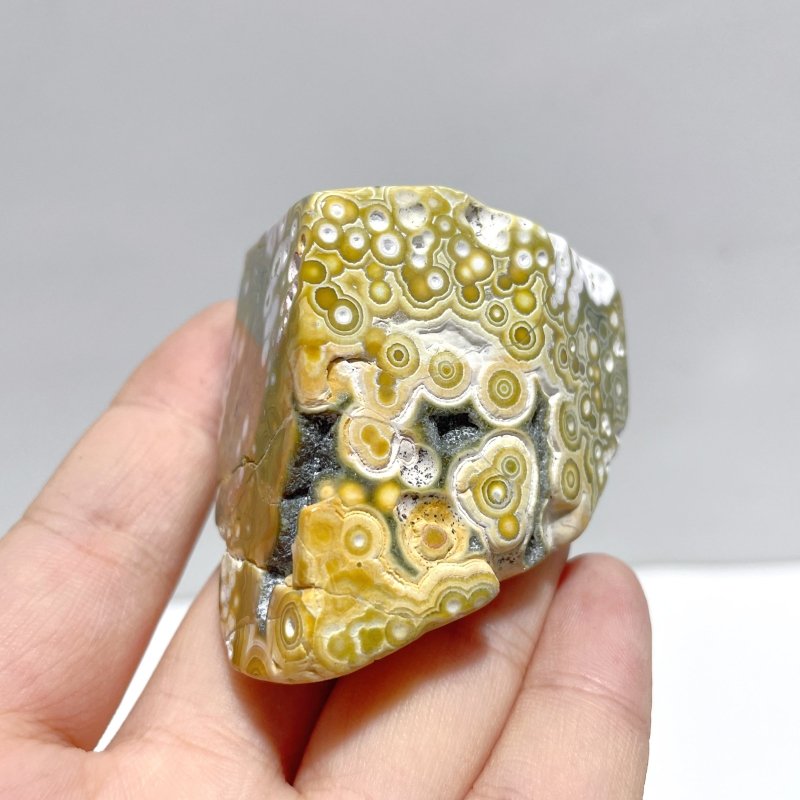 10 Pieces Big Circle 8th Vein Ocean Jasper Free Form - Wholesale Crystals