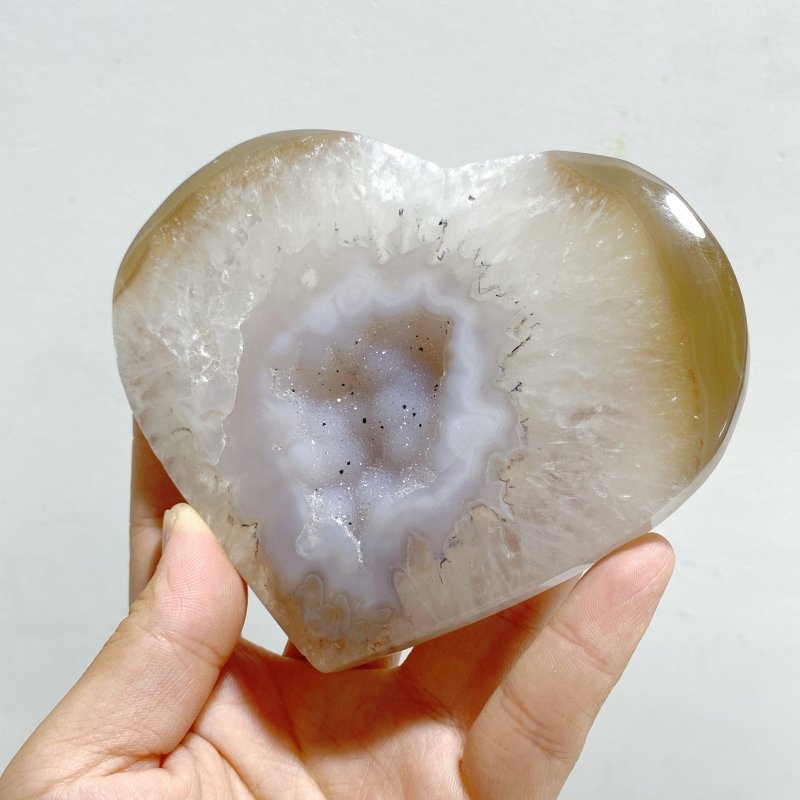 10 Pieces Geode Druzy Agate Heart -Wholesale Crystals