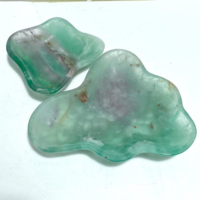 10 Pieces Large Colorful Fluorite Bowl Home Decor Carving Closeout - Wholesale Crystals