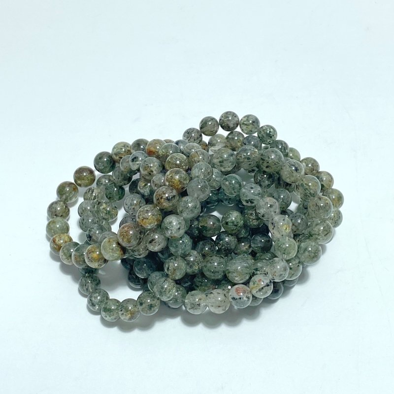 10mm Garden Quartz Mixed Green Mica Crystal Bracelets Wholesale - Wholesale Crystals