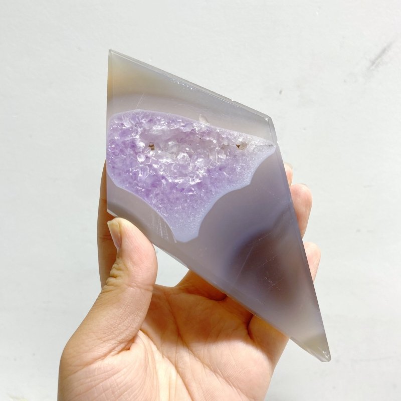 12 Pieces Beautiful Geode Druzy Agate Rhombus Shape - Wholesale Crystals