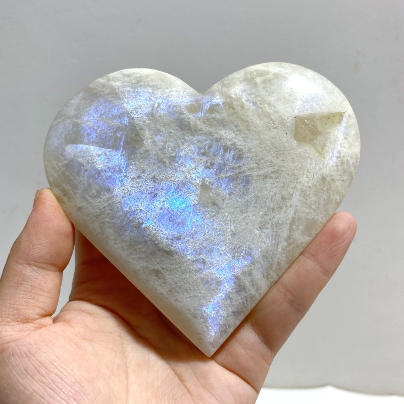 12 Pieces Blue Moonstone Heart -Wholesale Crystals