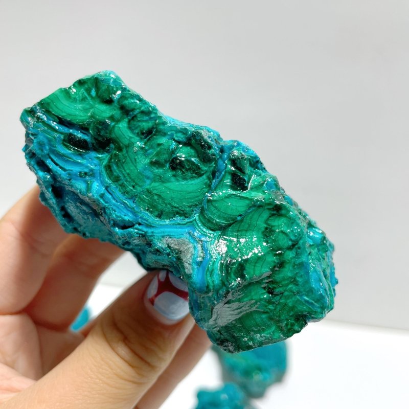 12 Pieces Chrysocolla Mixed Malachite Raw Stone Specimen - Wholesale Crystals