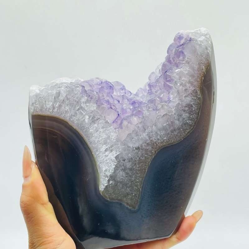 12 Pieces Polished Geode Amethyst Mixed Agate Leftover Tower -Wholesale Crystals