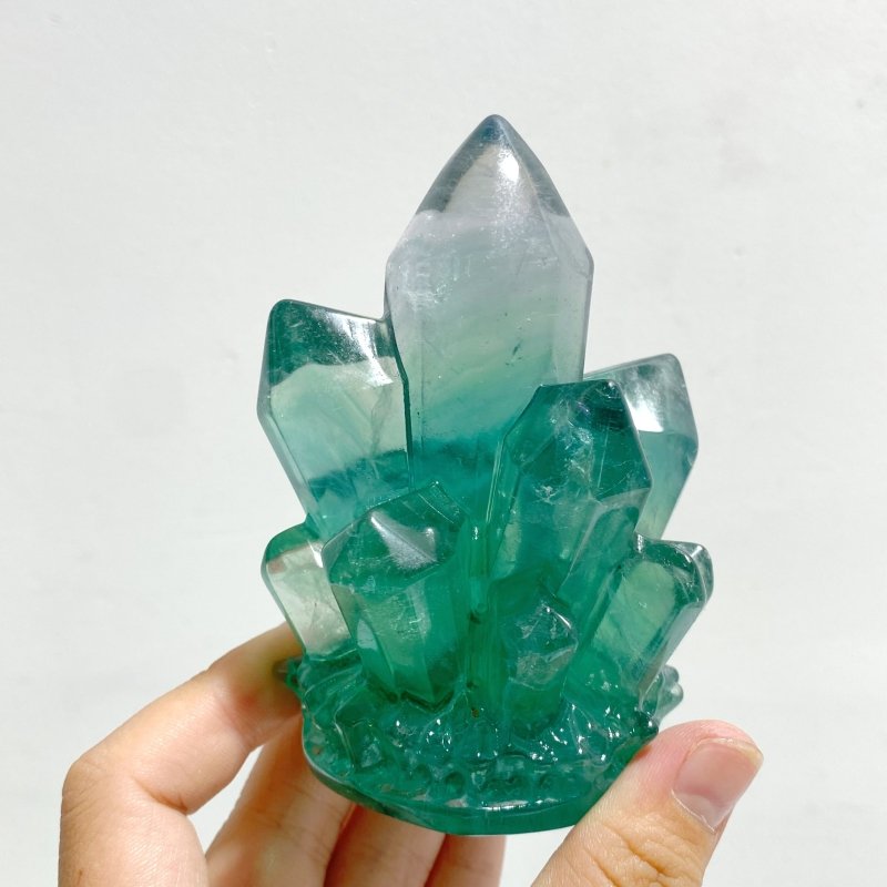 13 Pieces Beautiful Rainbow Fluorite Cluster Carving - Wholesale Crystals