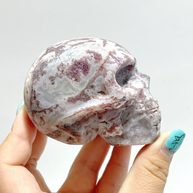 13 Pieces Purple Fluorite Skull Carving - Wholesale Crystals