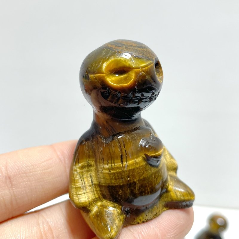 13 Pieces Tiger Eye Voodoo Doll Carving(Defect) - Wholesale Crystals