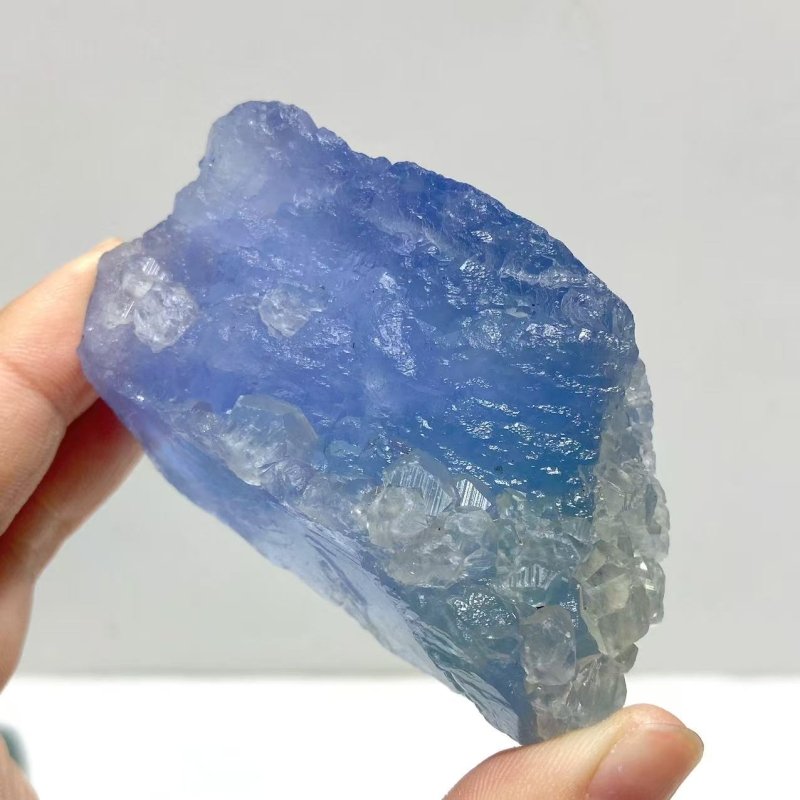 14 Pieces Blue Fluorite Mixed Calcite Raw Stone Specimen For Collection - Wholesale Crystals