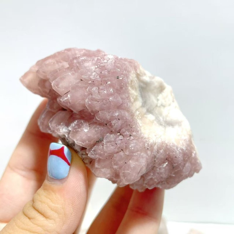 14 Pieces Raw Pink Quartz Specimen - Wholesale Crystals