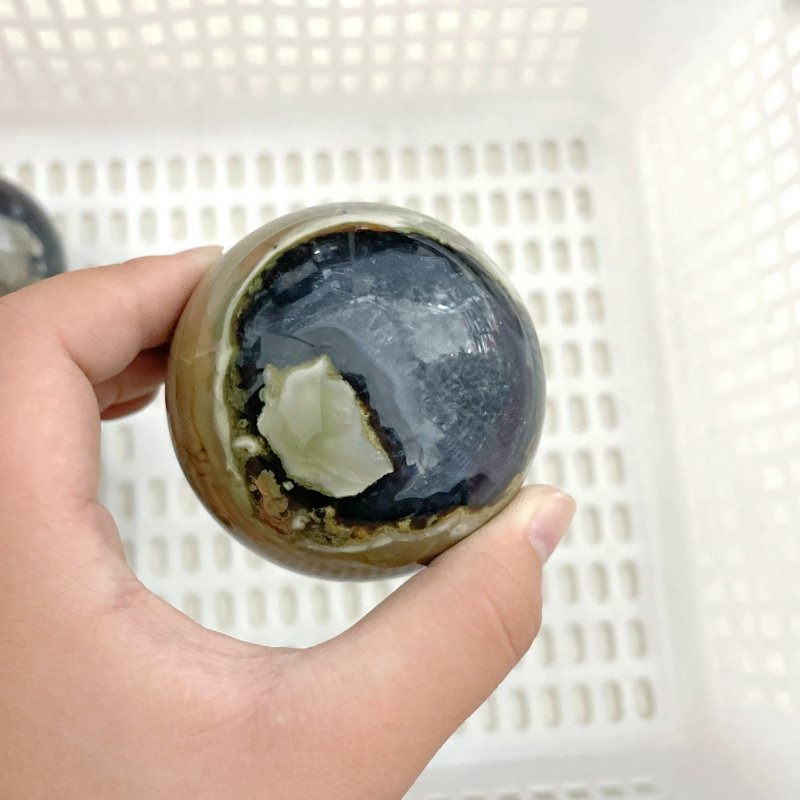 14 Pieces Volcano Agate Sphere(UV - Reactive) - Wholesale Crystals