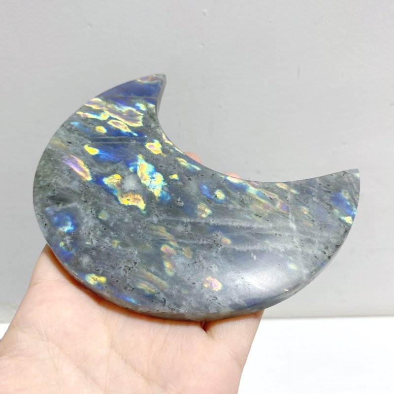 15 Pieces Beautiful Labradorite Moon Carving - Wholesale Crystals