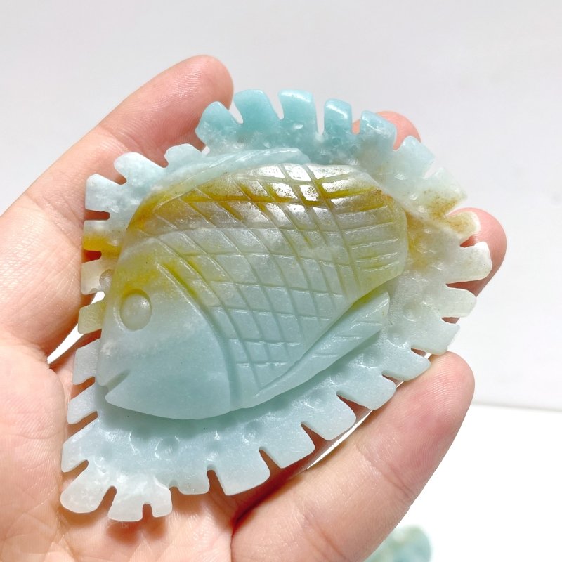 15 Pieces Caribbean Calcite Sea Animals Carving - Wholesale Crystals