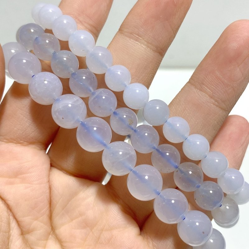 16 Pieces Blue Chalcedony Bracelets - Wholesale Crystals
