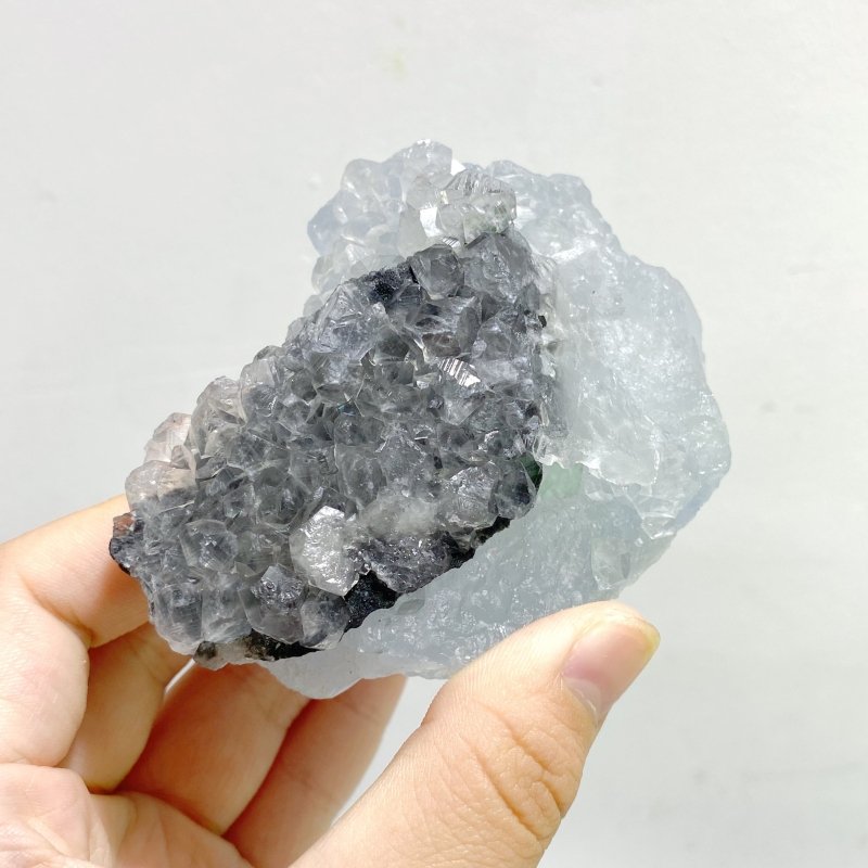 16 Pieces Blue Fluorite Mixed Calcite Raw Stone Specimen For Collection - Wholesale Crystals