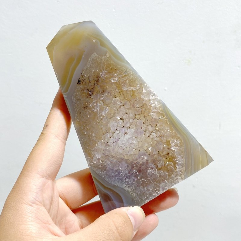 16 Pieces Four - sided Druzy Geode Agate Points - Wholesale Crystals