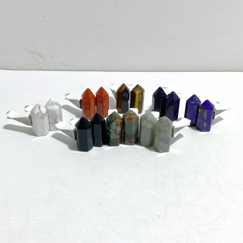 16 Types Crystal Point Car Air Vent Clips Crystal Wholesale Car Accessories Howlite Tiger Eye - Wholesale Crystals