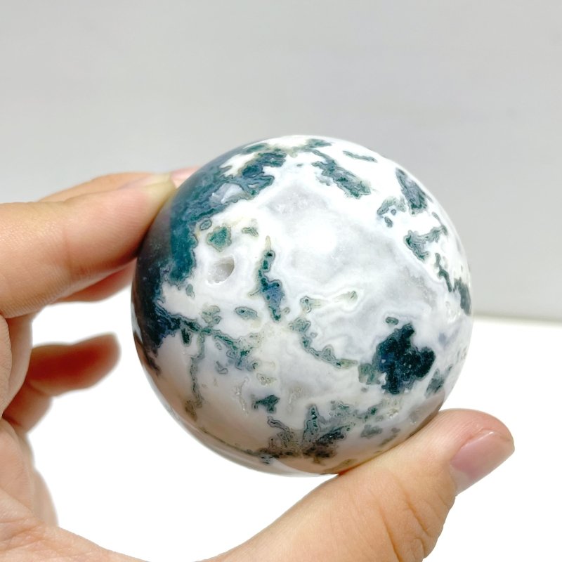 17 Pieces Beautiful Moss Agate Spheres - Wholesale Crystals