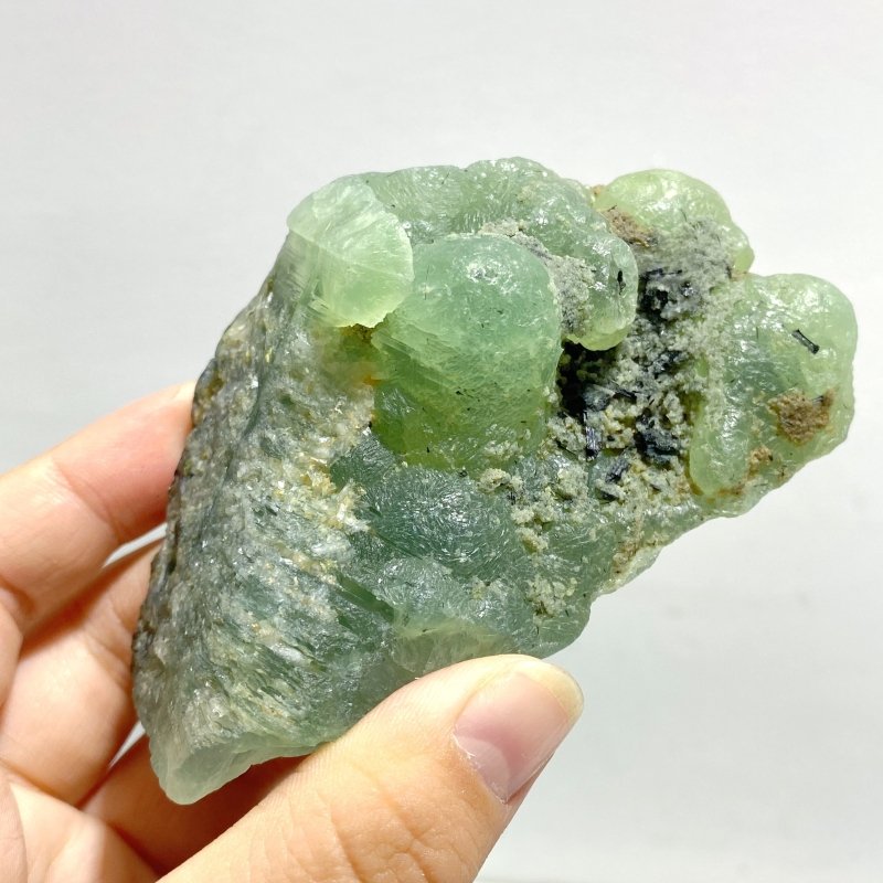 17 Pieces Beautiful Prehnite Mixed Green Tourmaline Raw Stone Specimen - Wholesale Crystals
