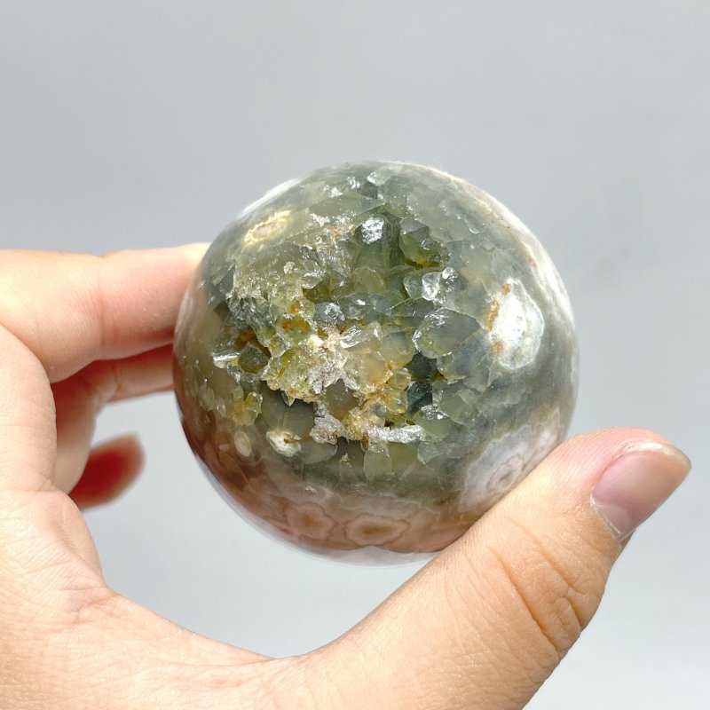17 Pieces Ocean Jasper Spheres Balls - Wholesale Crystals