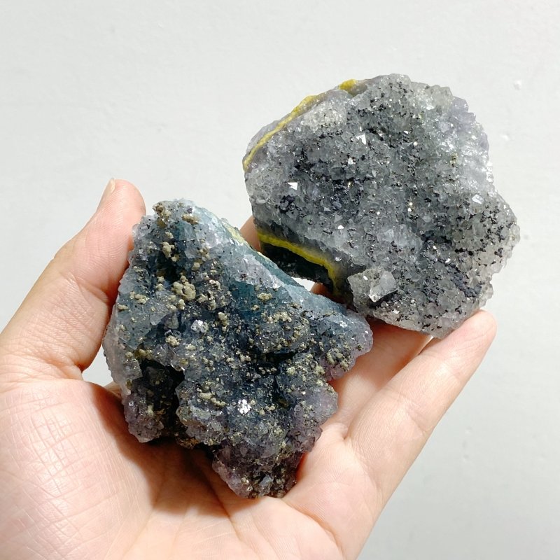 17 Pieces Raw Stone Fluorite Mixed Pyrite Specimen -Wholesale Crystals