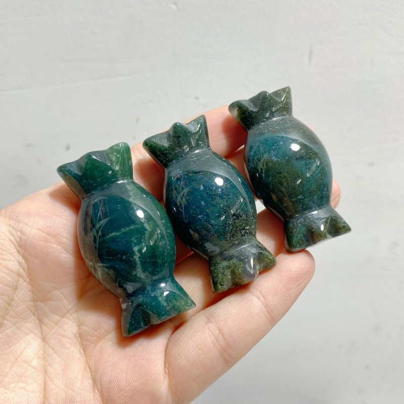 17 Types 5cm Candy Carving Wholesale Green Aventurine Tiger Eye Howlite Closeout -Wholesale Crystals