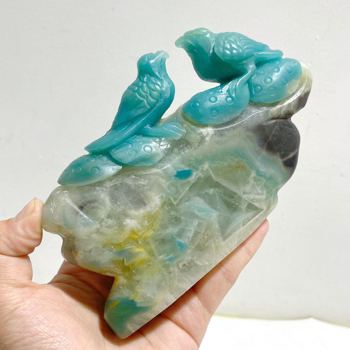 2 Pieces Caribbean Calcite Carving