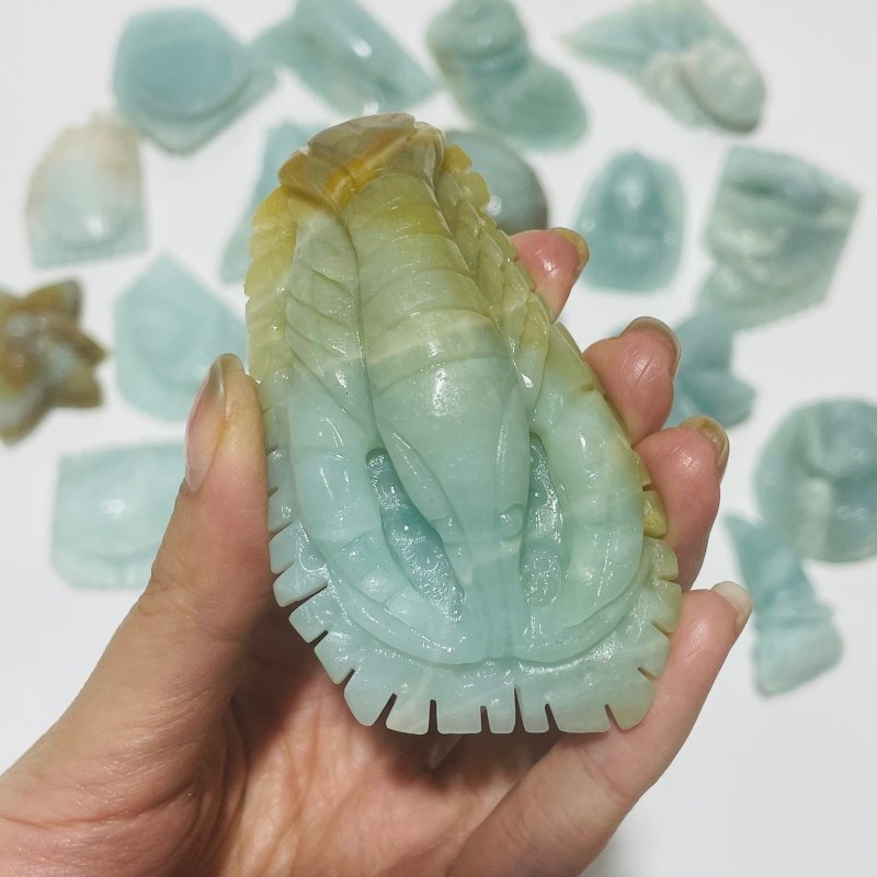 19 Pieces Caribbean Calcite Marine Animals Carving -Wholesale Crystals