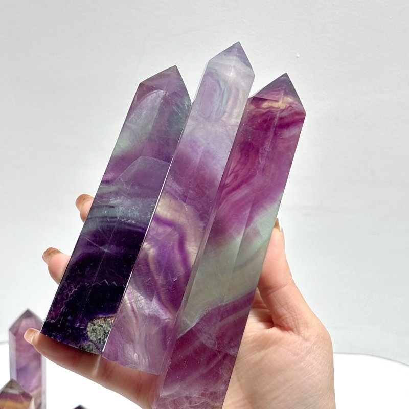 19 Pieces Rainbow Fluorite Tower - Wholesale Crystals