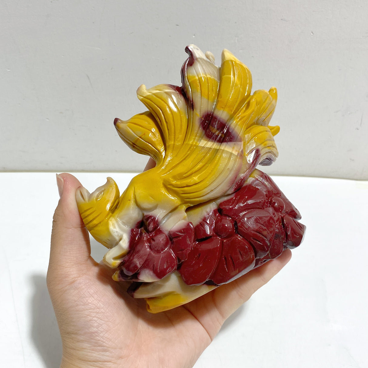 Unique Mookaite Nine-tailed Fox Carving #8