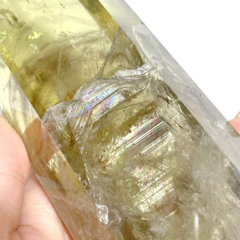 2 Pieces Large Citrine Mountain Tower Raw Bottom With Stand - Wholesale Crystals