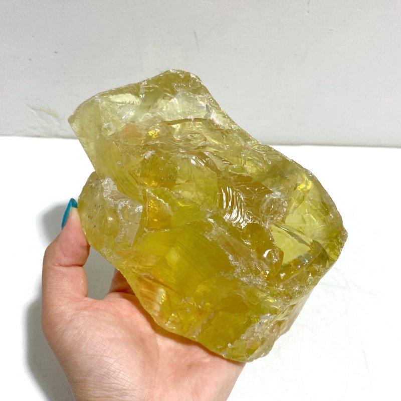 2 Pieces Large Citrine Raw Stone Specimen With Beautiful Rainbow 8 - Wholesale Crystals