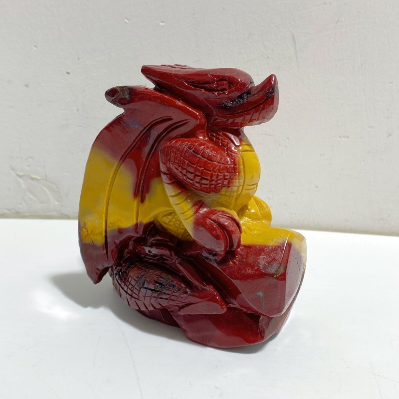 2 Pieces Mookaite Flying Dragon Castle Carving 1 -Wholesale Crystals