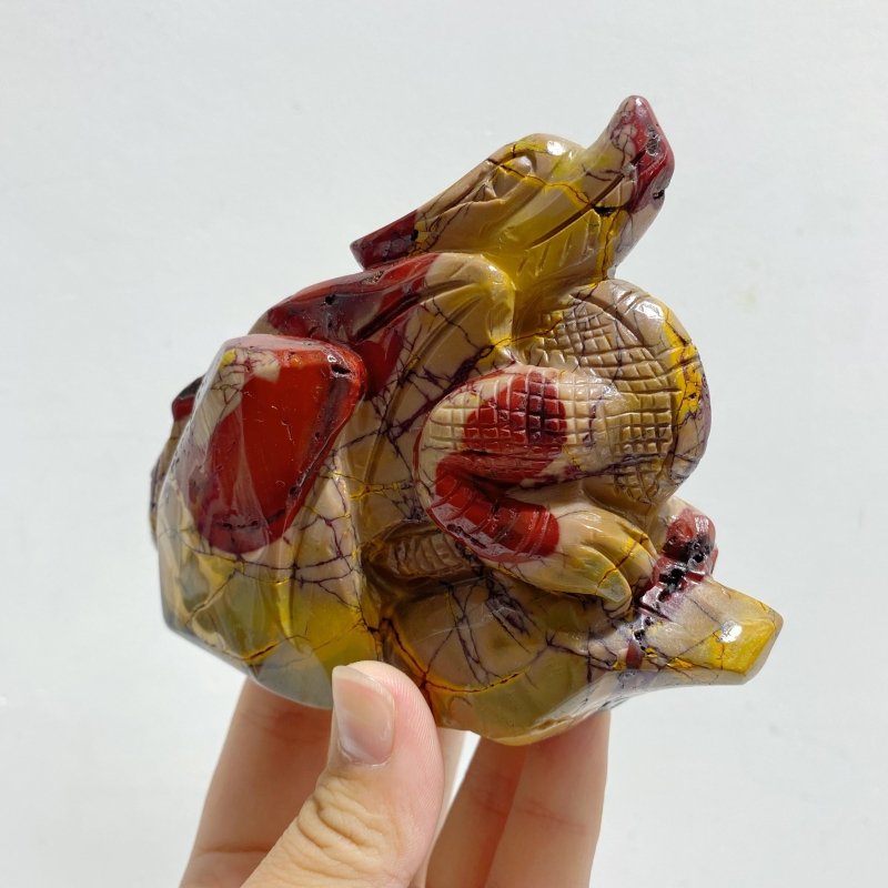 2 Pieces Mookaite Flying Dragon Castle Carving 1 -Wholesale Crystals