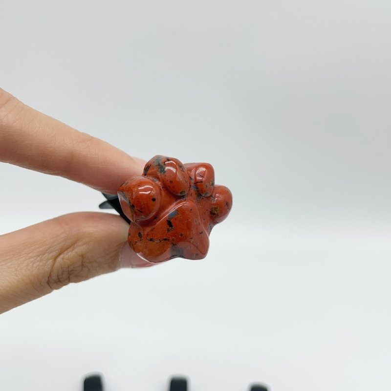 2 Types Cat Paws Moss Agate Red Jasper Crystal Car Air Vent Clips Wholesale -Wholesale Crystals