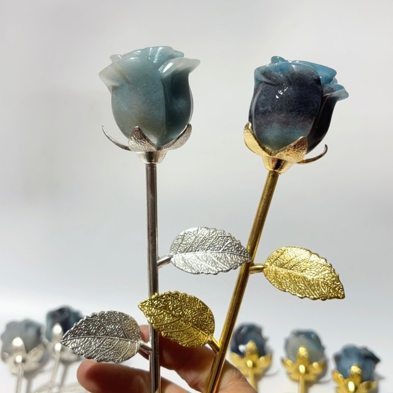 2 Types Trolleite Rose Flower Carving Wholesale -Wholesale Crystals