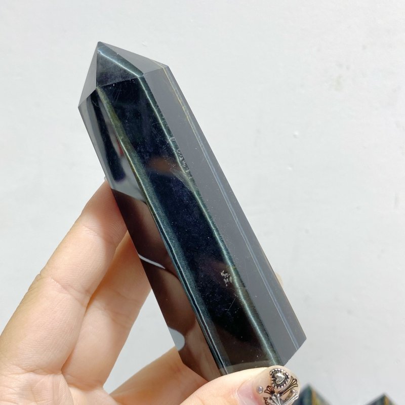 20 Pieces Fat Blue Tiger Eye Tower Points -Wholesale Crystals