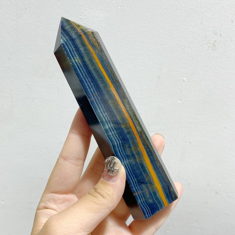 20 Pieces Fat Blue Tiger Eye Tower Points -Wholesale Crystals