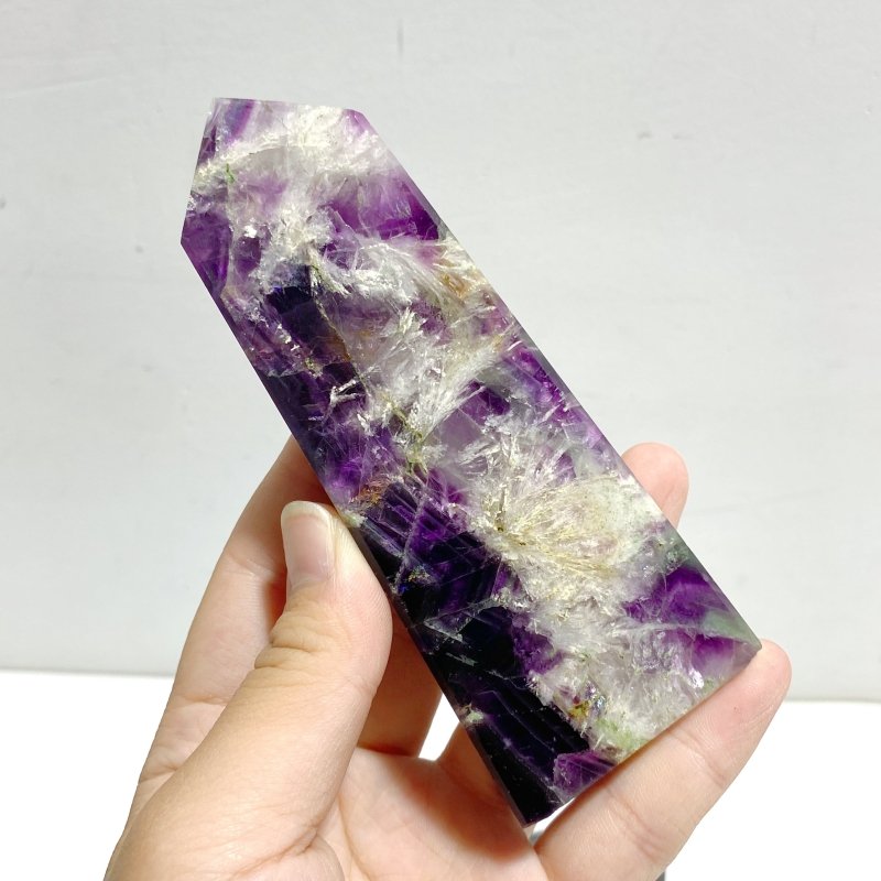 20 Pieces Feather Fluorite Four - sided Tower Points - Wholesale Crystals