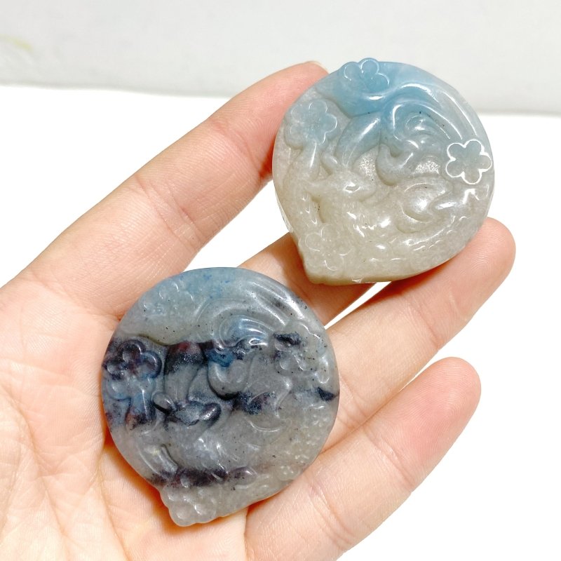 20 Pieces Trolleite Stone Deer Carving Clearance - Wholesale Crystals