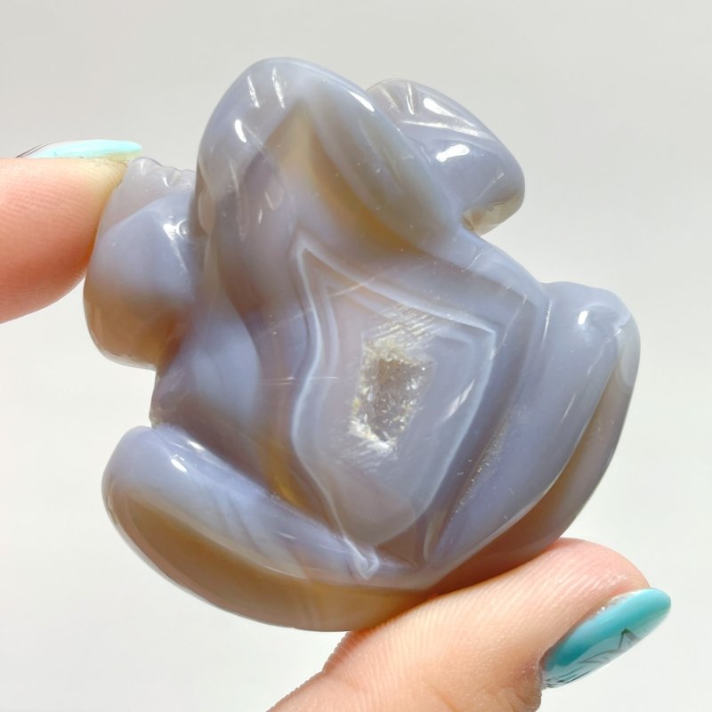 23 Pieces Geode Druzy Agate Frog Carving - Wholesale Crystals