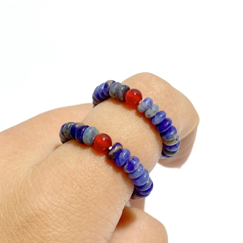 24 Types Crystal Beaded Rings Wholesale Moss Agate Chevron Amethyst Red Jasper -Wholesale Crystals