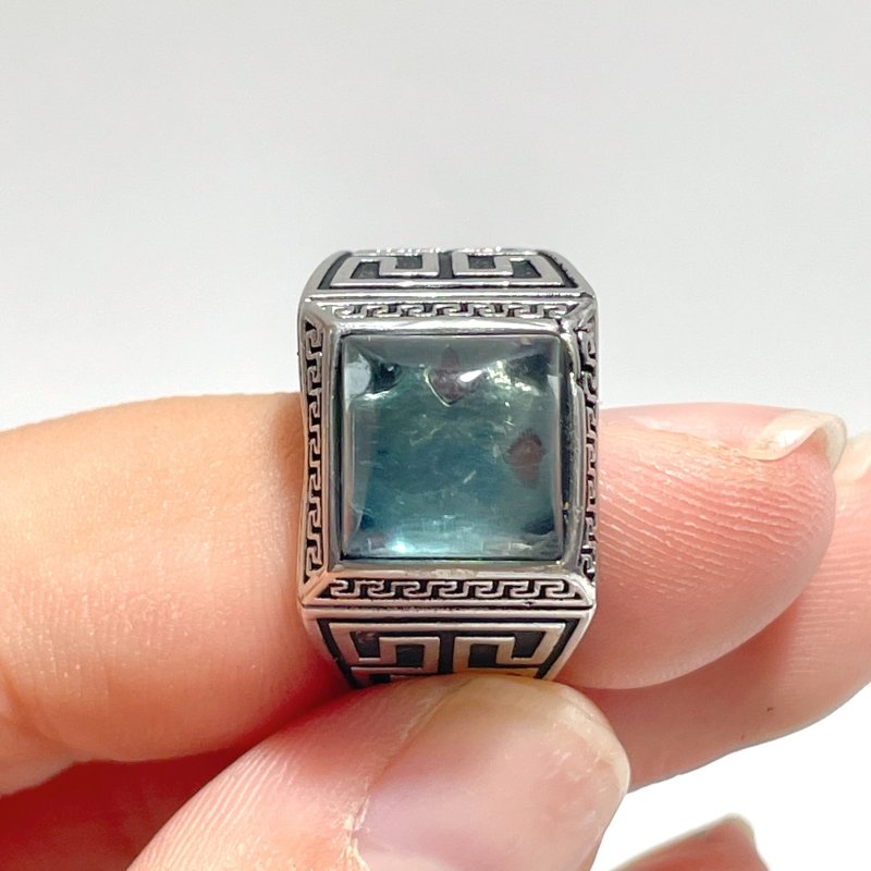 25 Pieces Colorful Fluorite Sugar Cube Ring - Wholesale Crystals