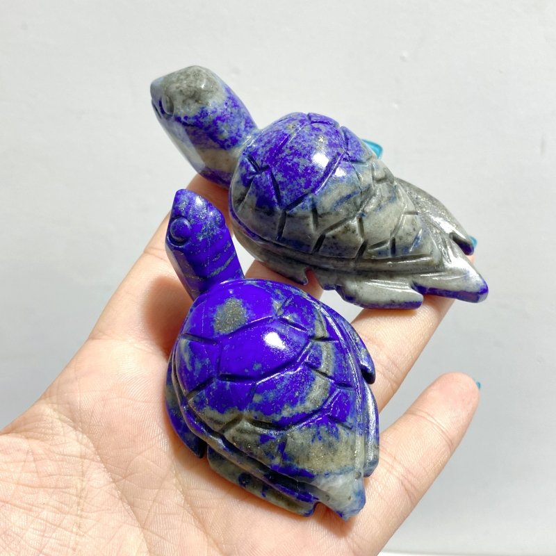 25 Pieces Lapis Lazuli Sea Turtles Carving - Wholesale Crystals