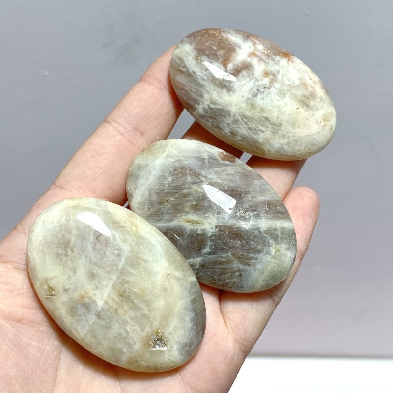 254 Pieces Sunstone Mixed Moonstone Palm Closeout - Wholesale Crystals