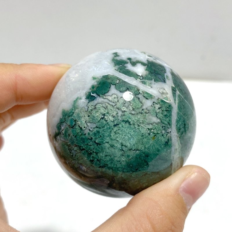 27 Pieces Moss Agate Spheres Ball - Wholesale Crystals