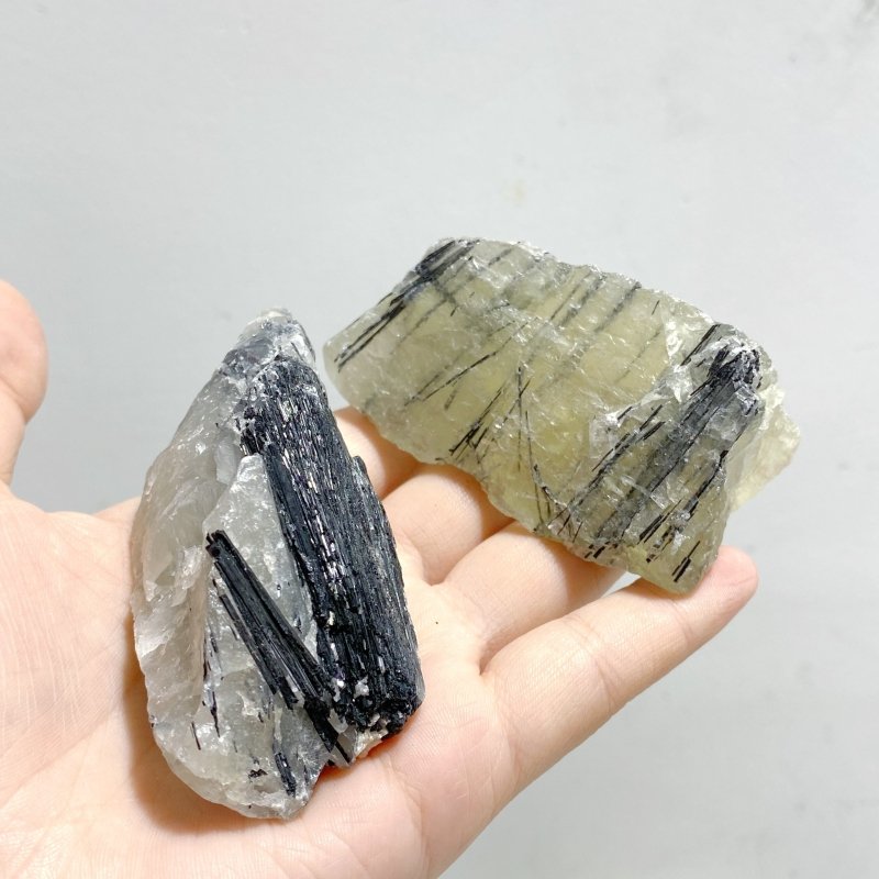 28 Pieces Heat Treatment Citrine Mixed Black Tourmaline Raw Stone -Wholesale Crystals