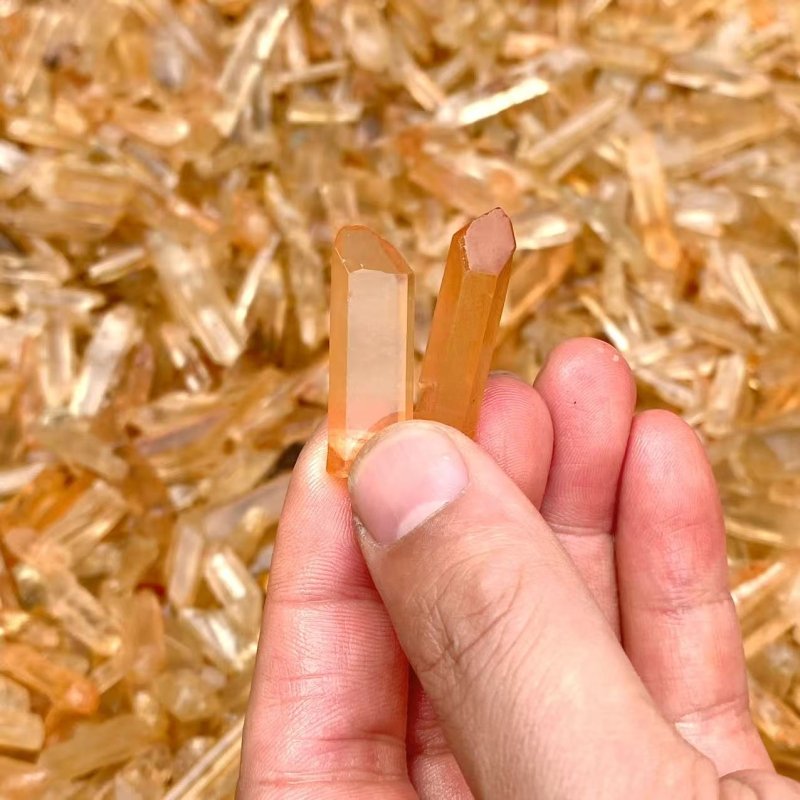 28KG Tangerine Quartz Mini Super Clear Quartz Point (Sea Freight Only) -Wholesale Crystals