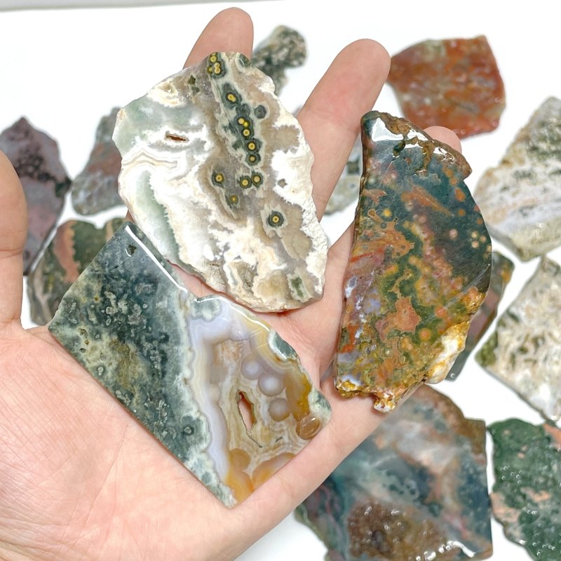 29 Pieces Beautiful 8th Vein Ocean Jasper Slab - Wholesale Crystals