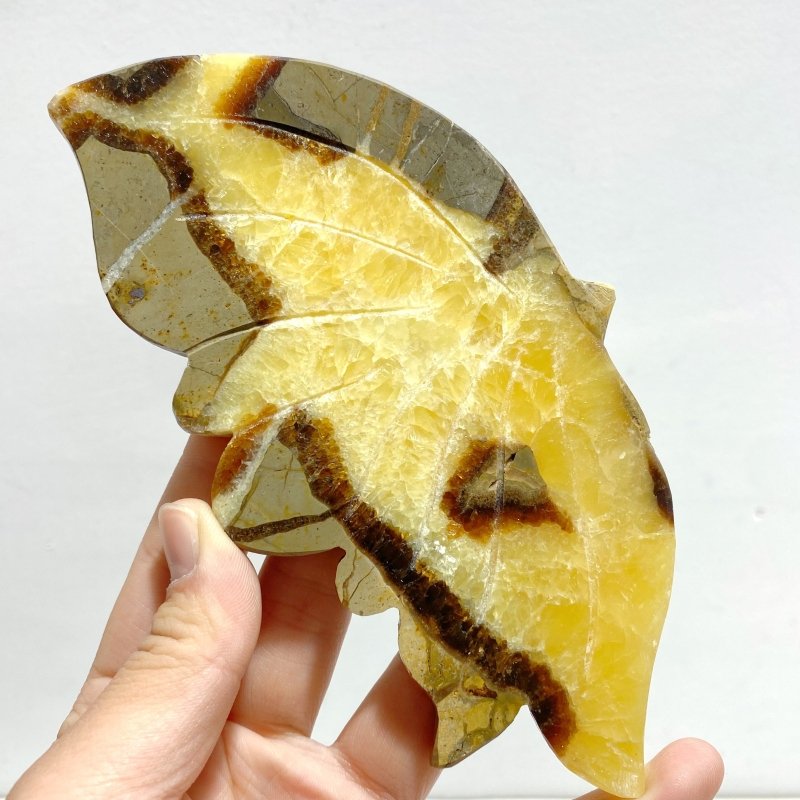 3 Pairs Septarian Butterfly Wing Carving With Stand 6 - Wholesale Crystals